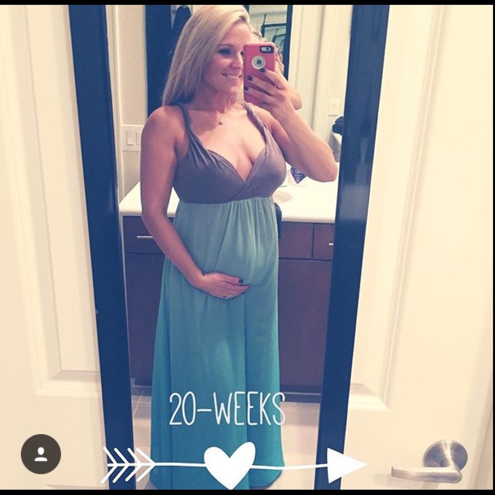 Liz Lange Blue Ombré Maternity Dress